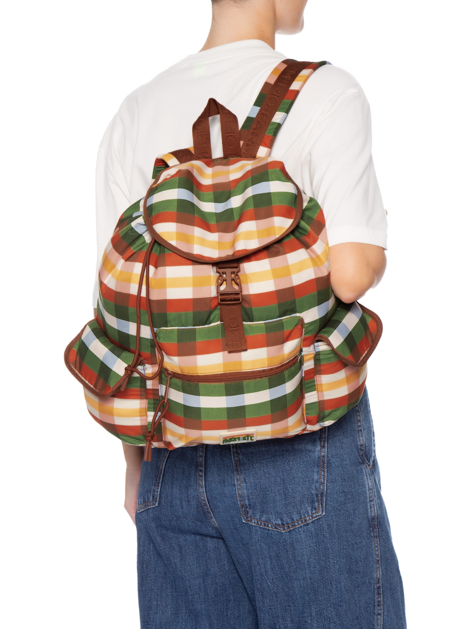Bolsa Feminina Pipoca Xadrez Multi Marrom Farm Etc