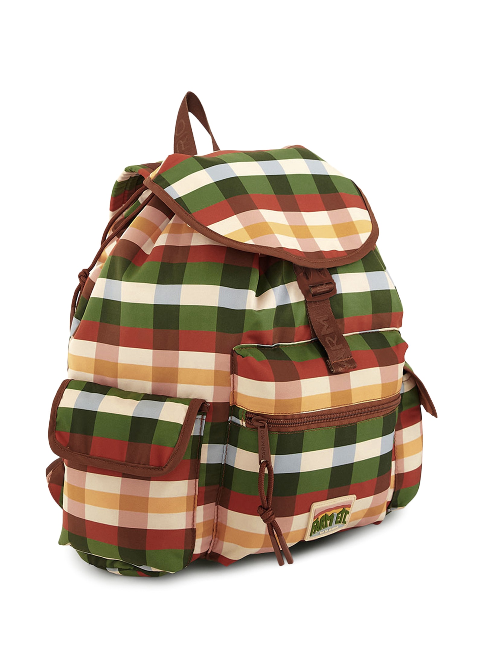 Bolsa Feminina Pipoca Xadrez Multi Marrom Farm Etc