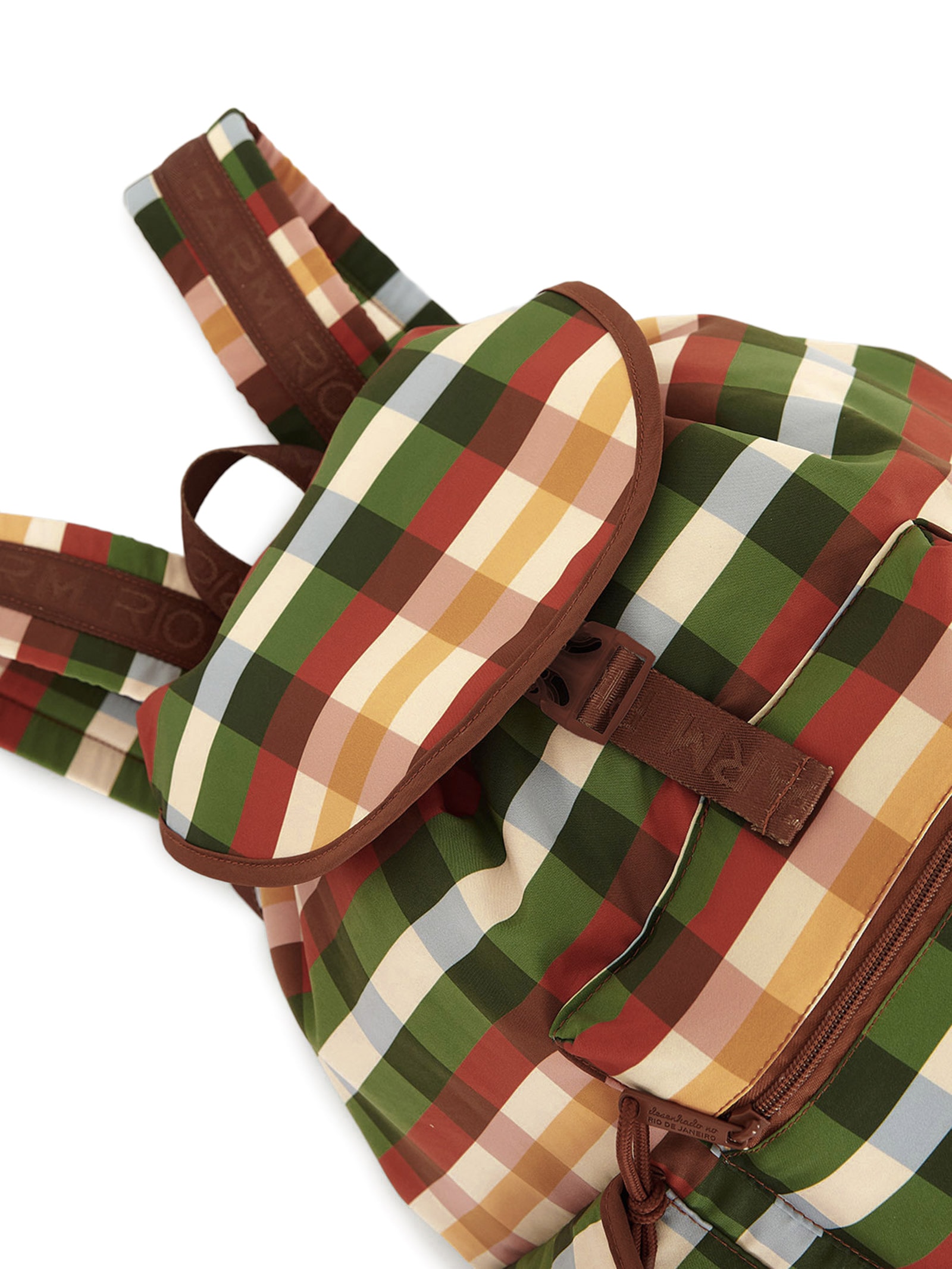 Bolsa Feminina Pipoca Xadrez Multi Marrom Farm Etc