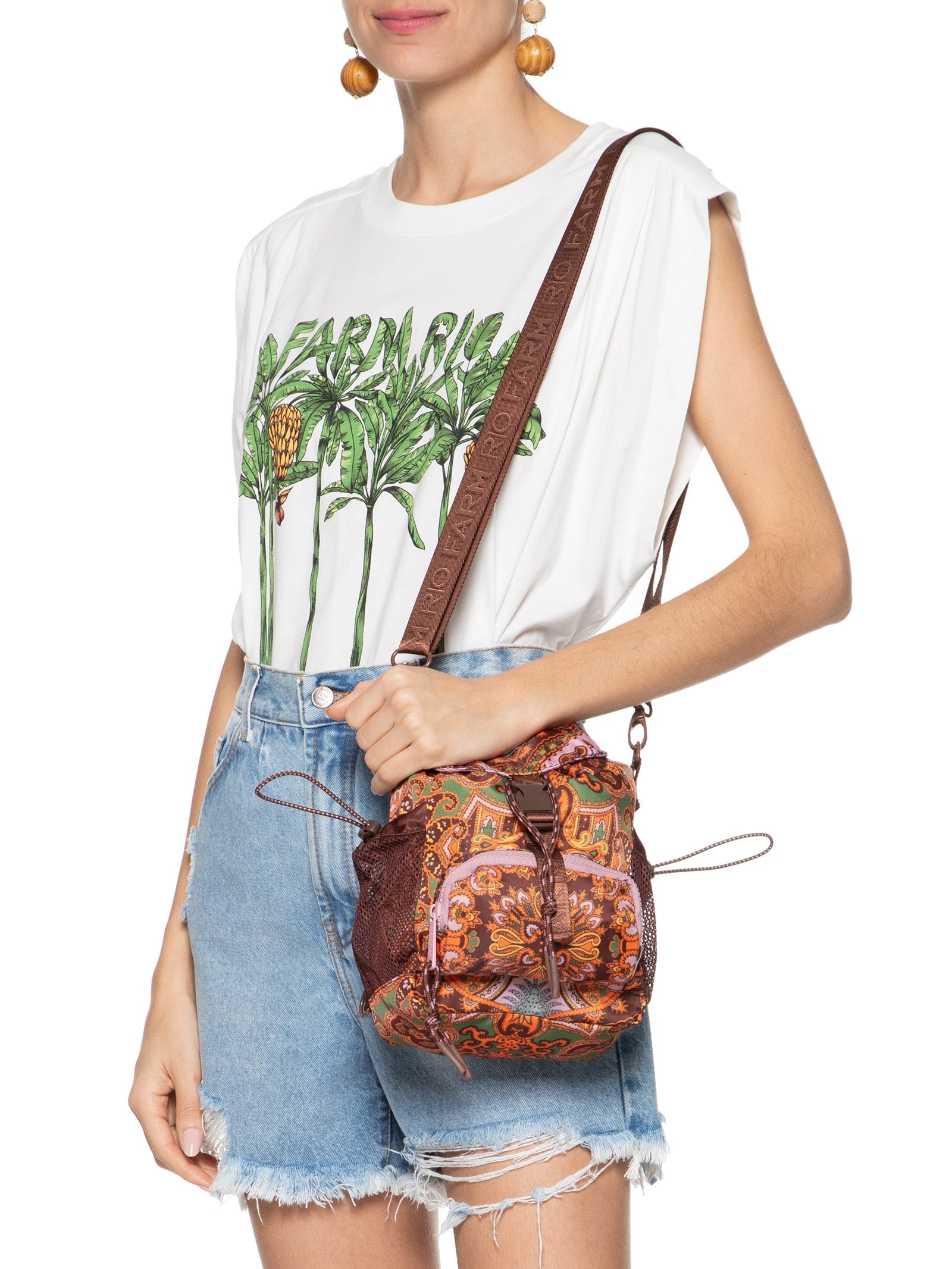 Bolsa Feminina Pipoquinha Capadócia Marrom  Farm Etc