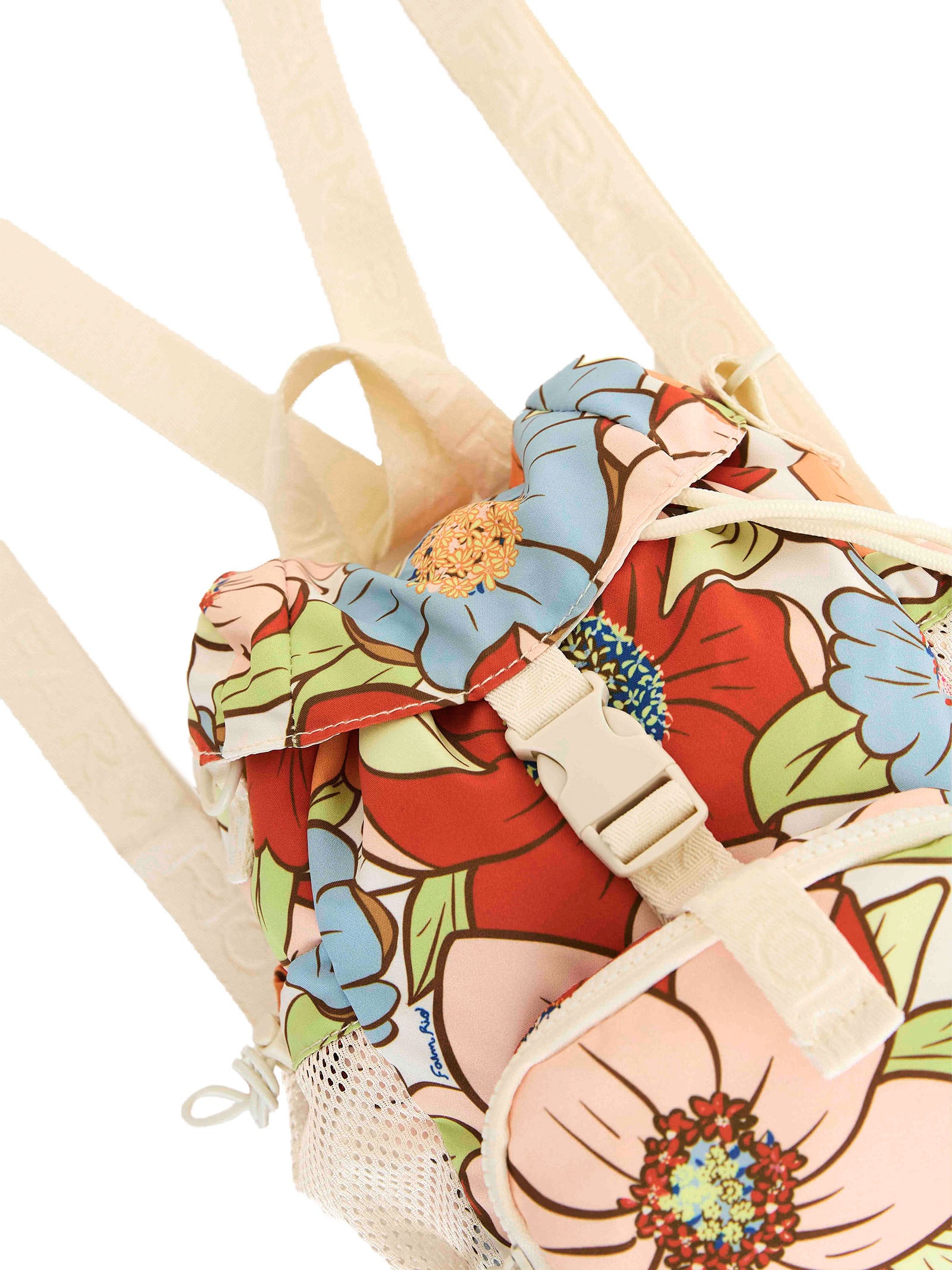 Bolsa Feminina Pipoquinha Floral Carolina Branco Farm Etc