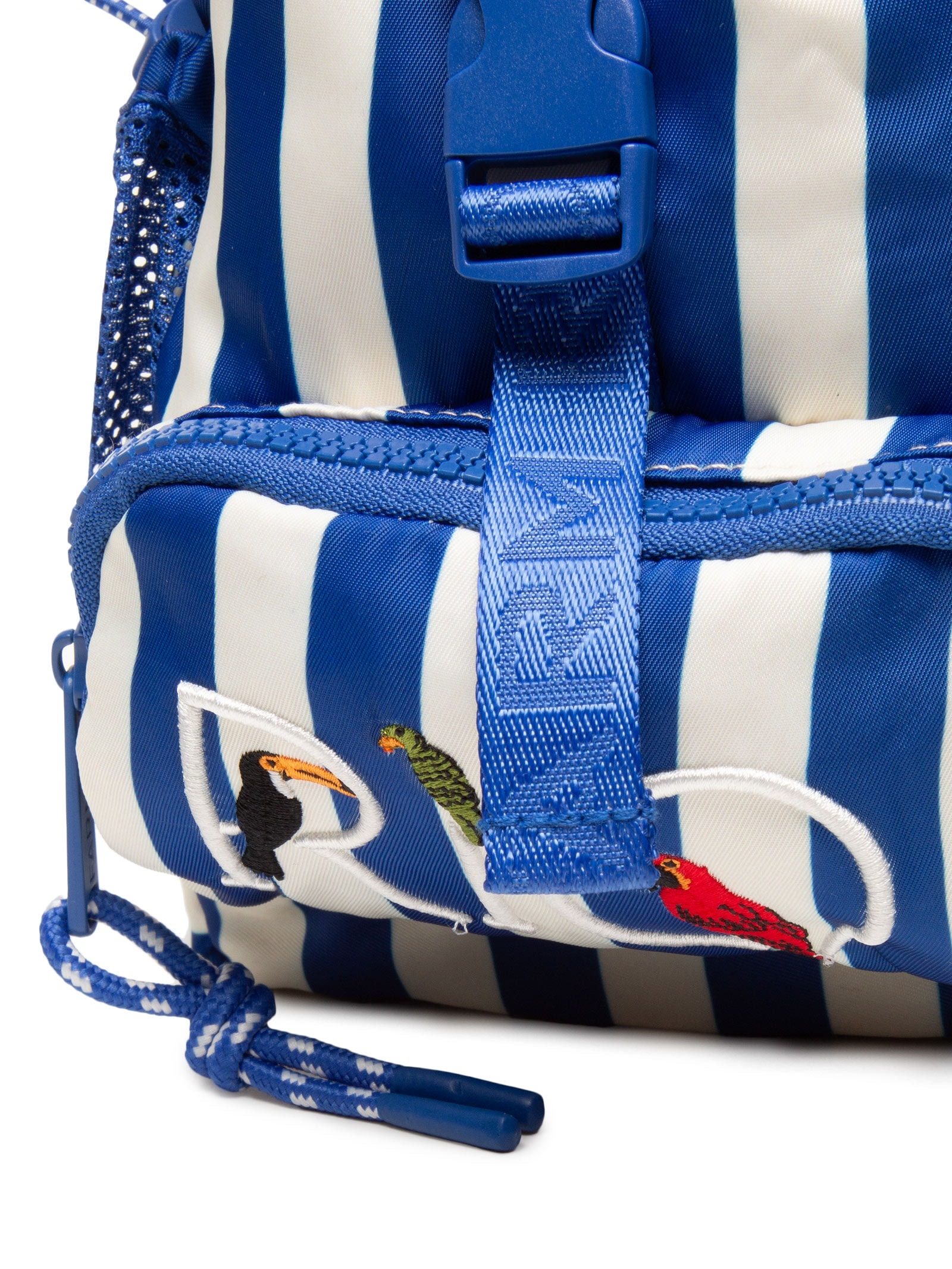 Bolsa Feminina Pipoquinha Listras Azul Farm Etc