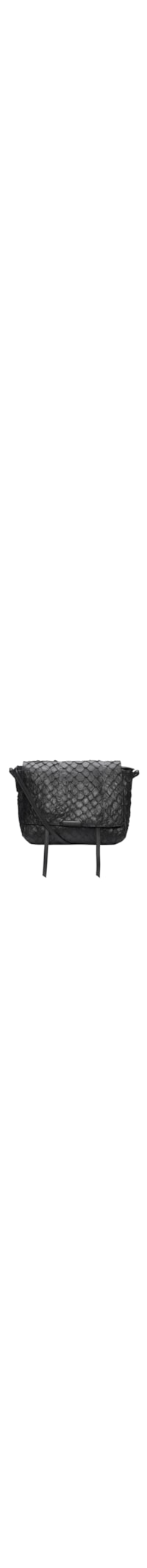 Bolsa Feminina Pirarucu Flap Shoulder - Preto