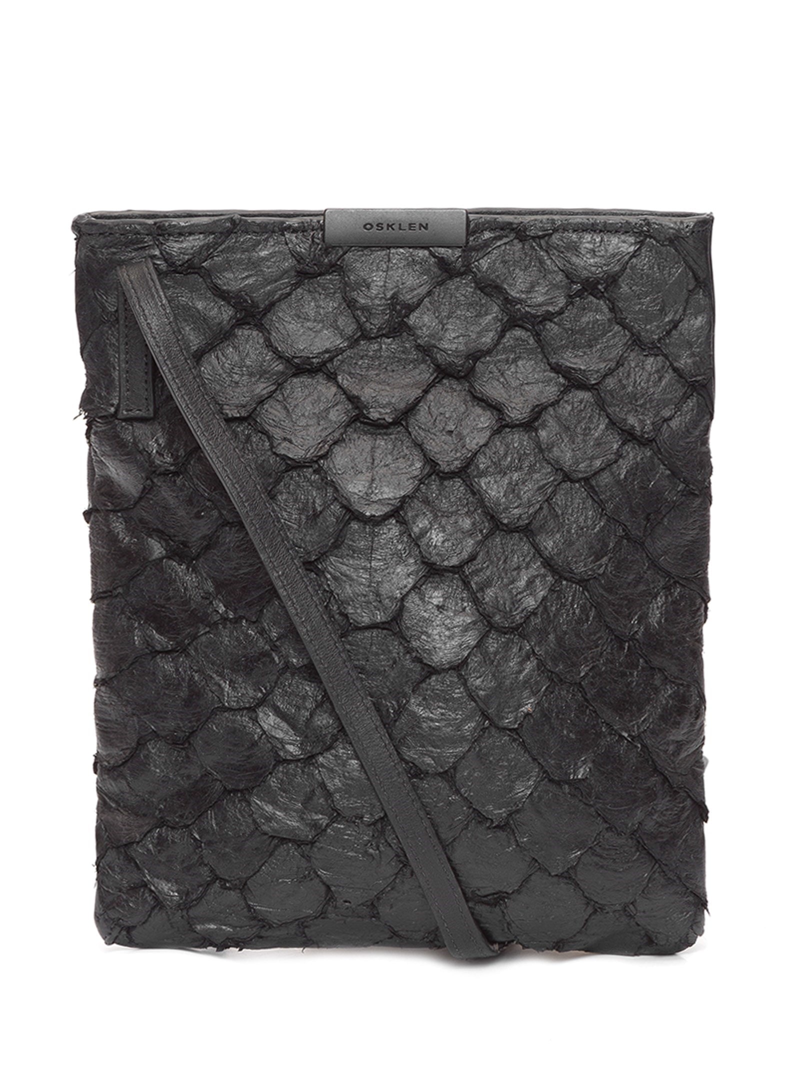 Bolsa Feminina Pirarucu Mini Flat Preto Osklen