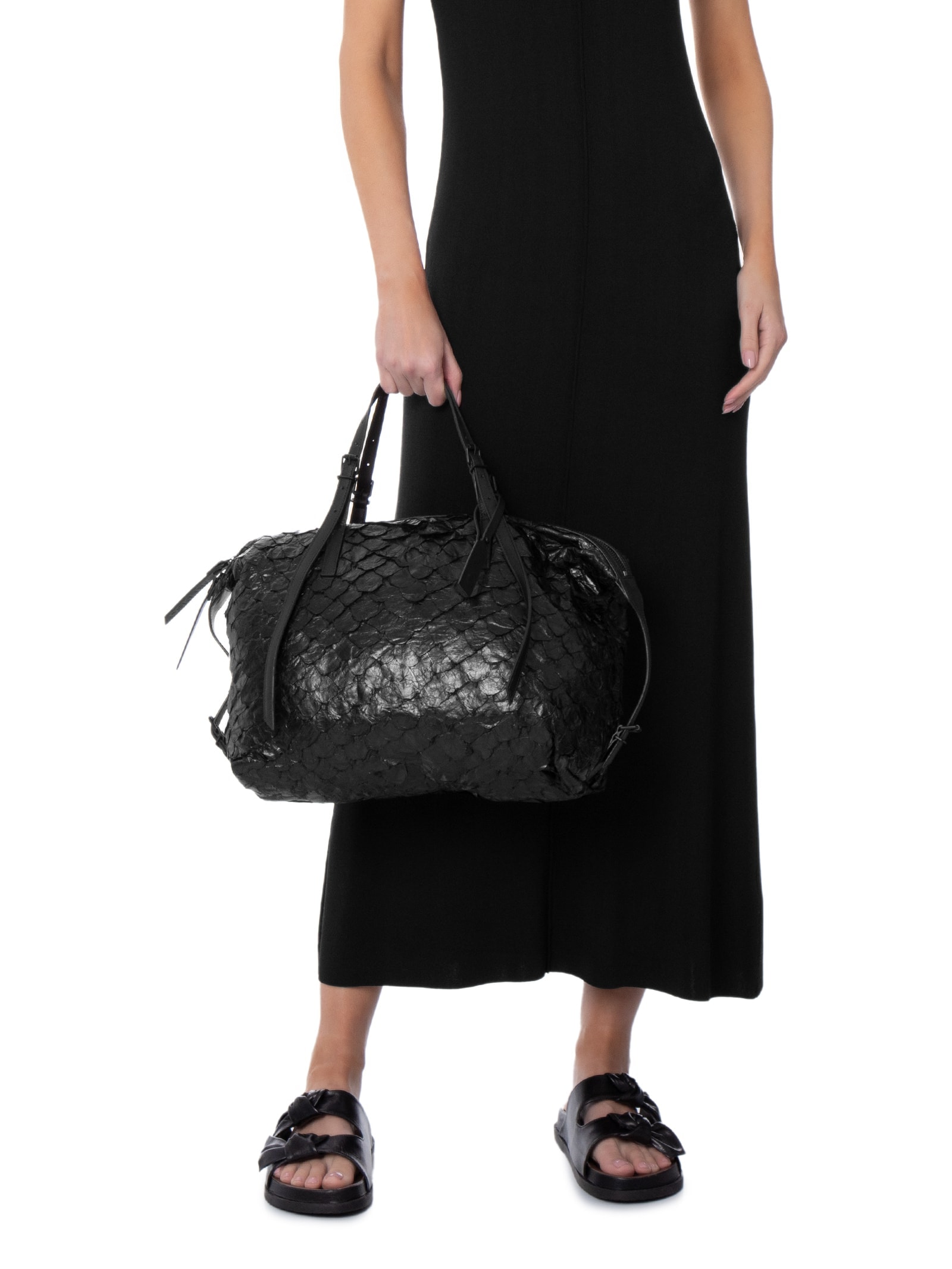 Bolsa Feminina Pirarucu Shoulder Bag Preto Osklen