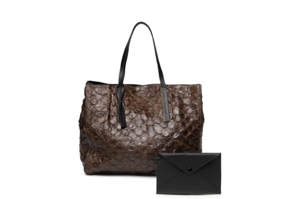 Bolsa Feminina Pirarucu Yvi - Marrom