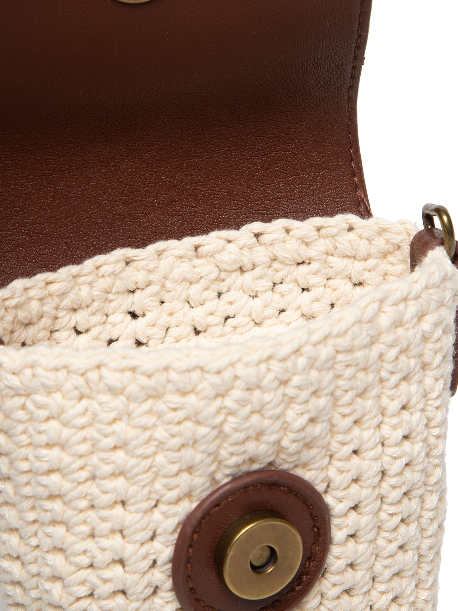 Bolsa Feminina Porta Celular Crochê Bege Dress To