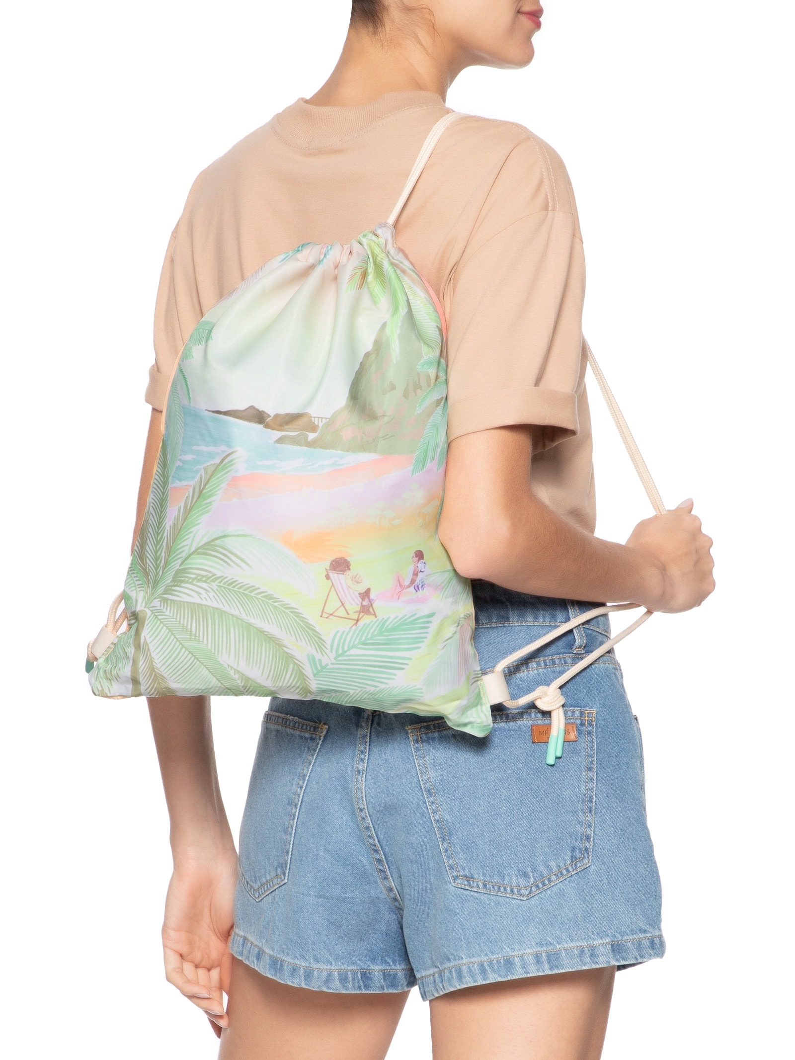 Bolsa Feminina Praiana Fim De Tarde Multicolorido Amarelo Farm Etc