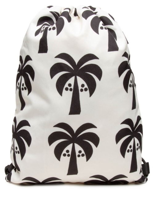 Bolsa Feminina Praiana Floral X Dança De Listras – Branco