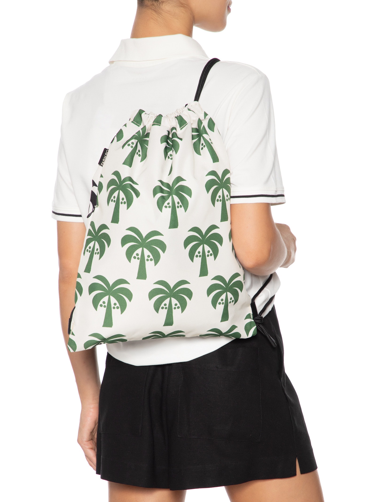 Bolsa Feminina Praiana Floral X Dança De Listras Branco Farm Etc