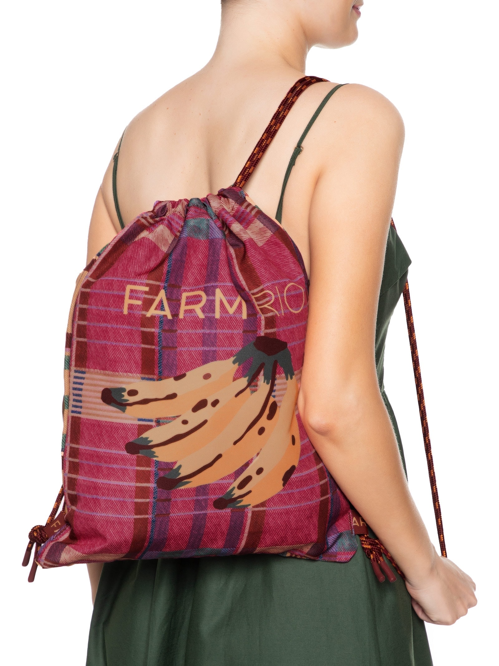 Bolsa Feminina Praiana Sofia Xadrez Vermelho Farm Etc