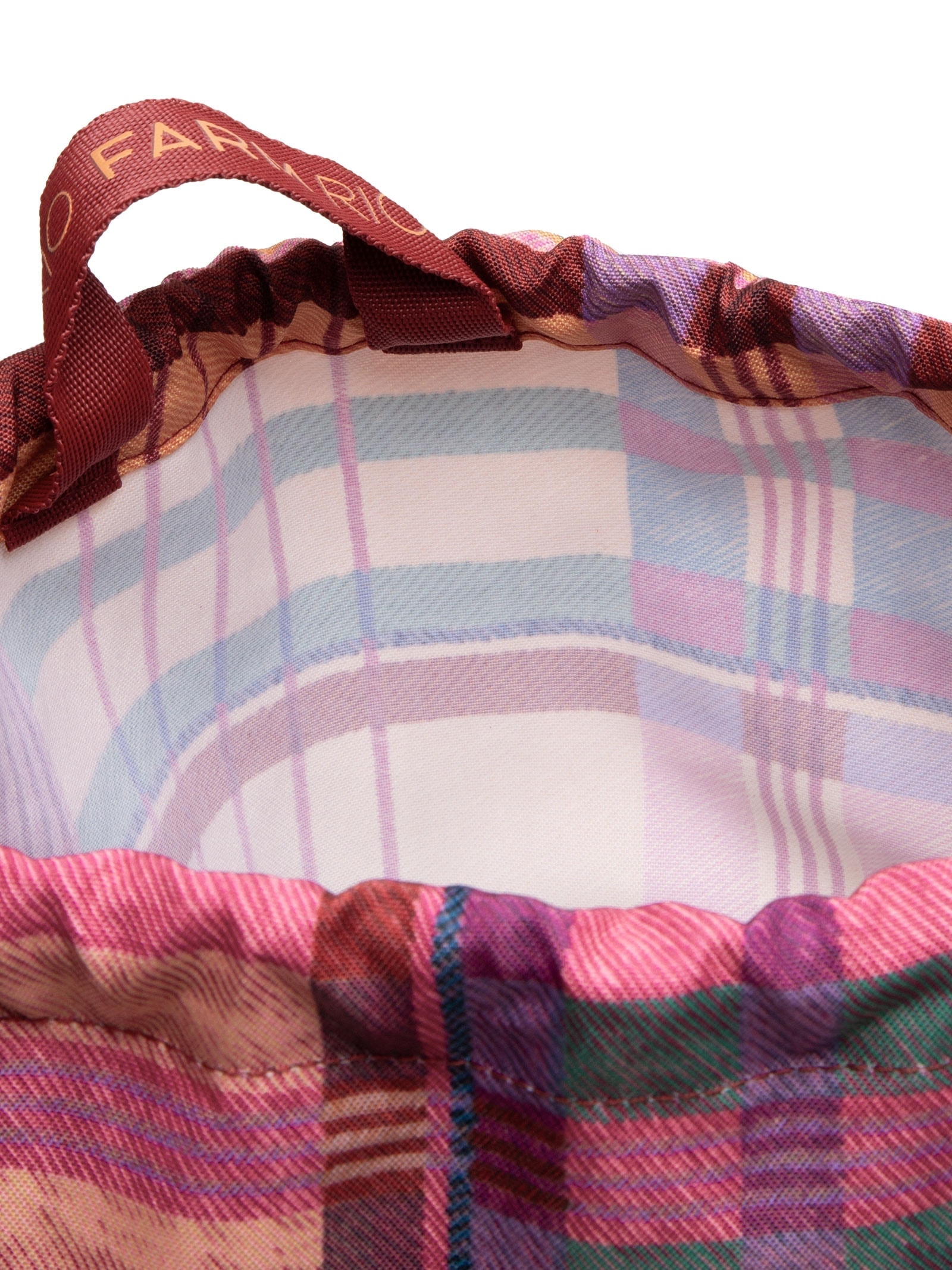Bolsa Feminina Praiana Sofia Xadrez Vermelho Farm Etc
