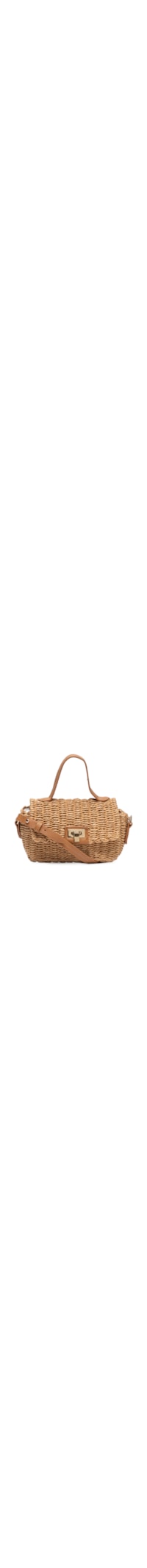 Bolsa Feminina Rafia Meia Lua - Marrom
