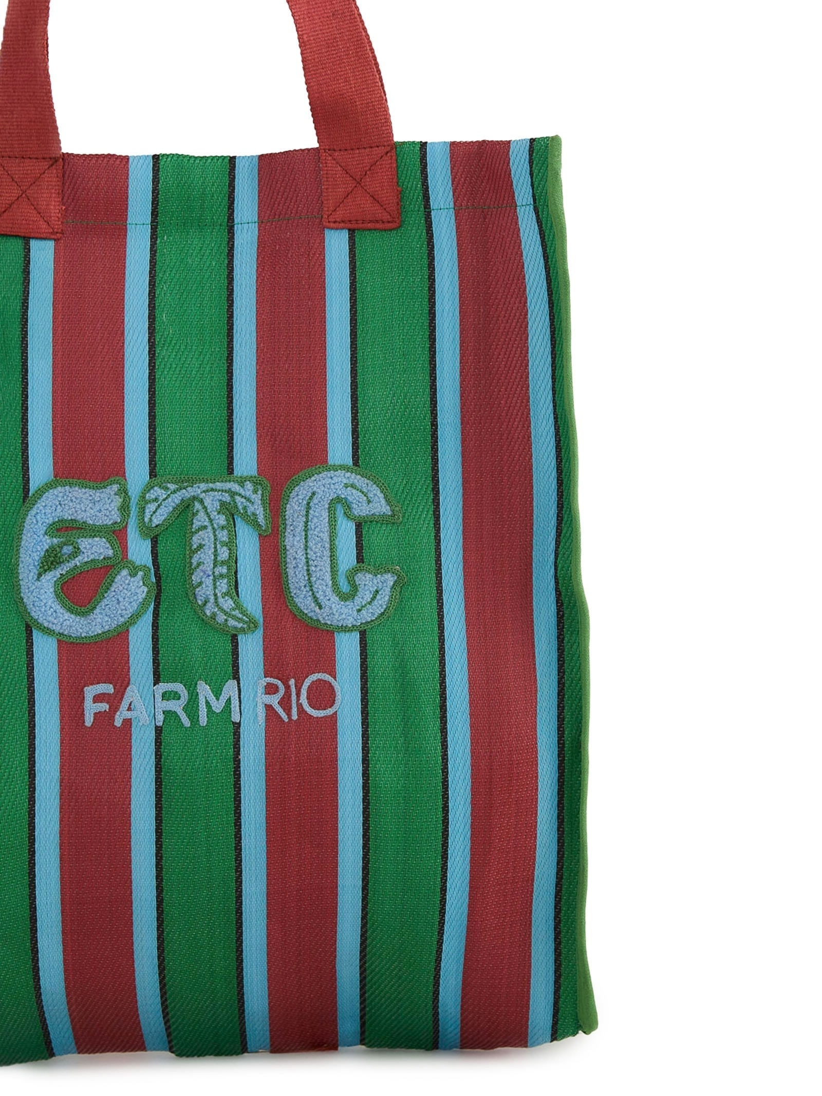 Bolsa Feminina Ráfia Multicolor Verde Farm Etc