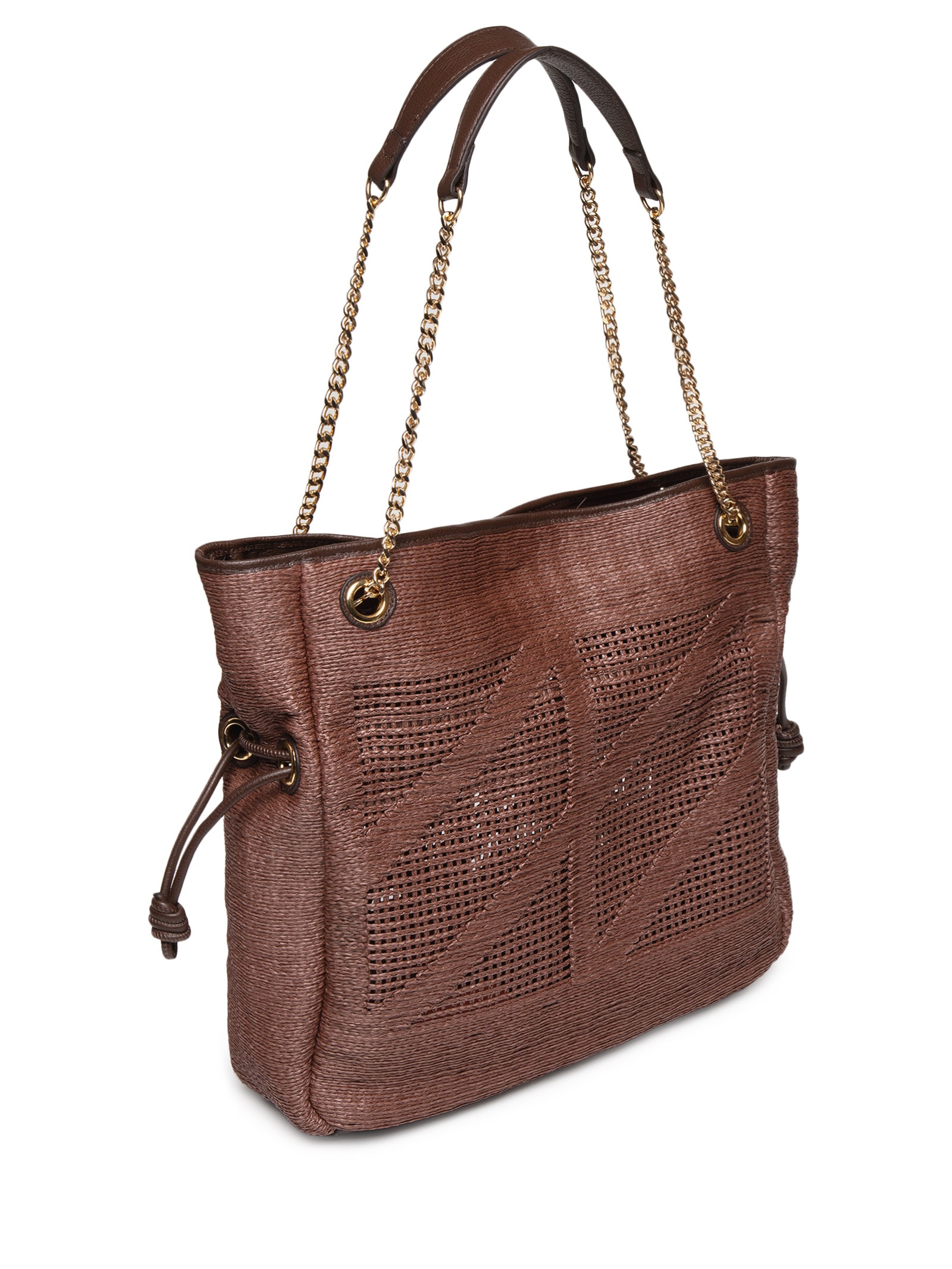 Bolsa Feminina Ráfia Viena Marrom Luiza Barcelos