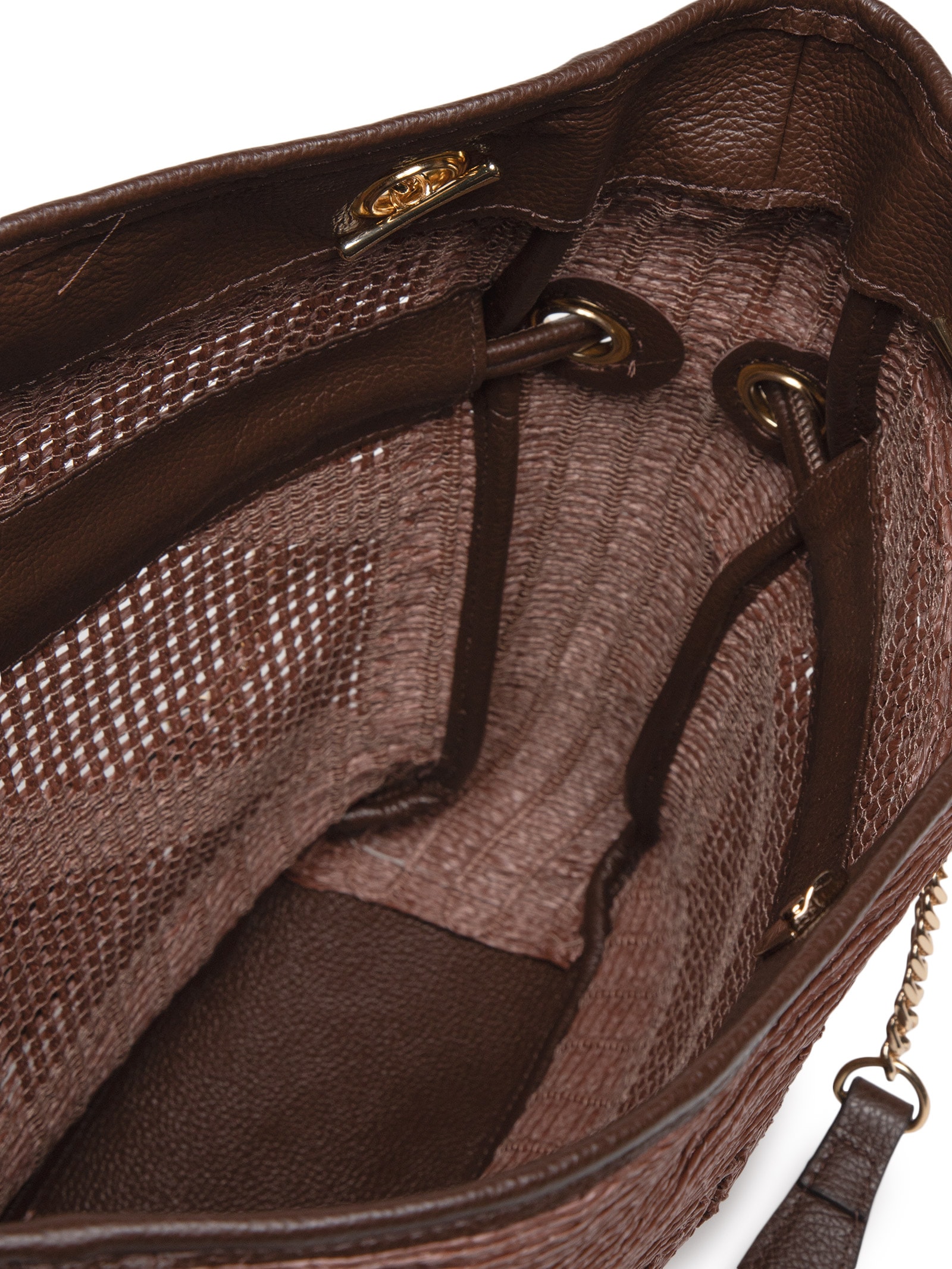 Bolsa Feminina Ráfia Viena Marrom Luiza Barcelos