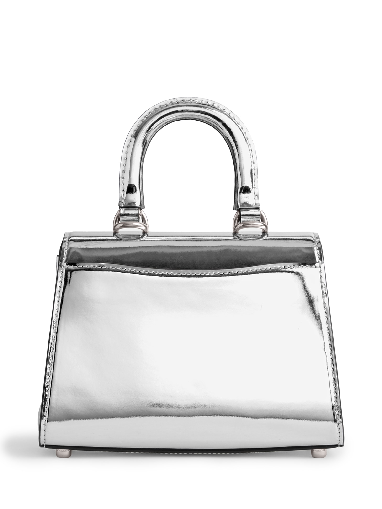 バッグ COACH Signature Silver Bag Y2K F18911 Bolsa Feminina Sammy Top Handle 21 Metallic - Coach - Prata