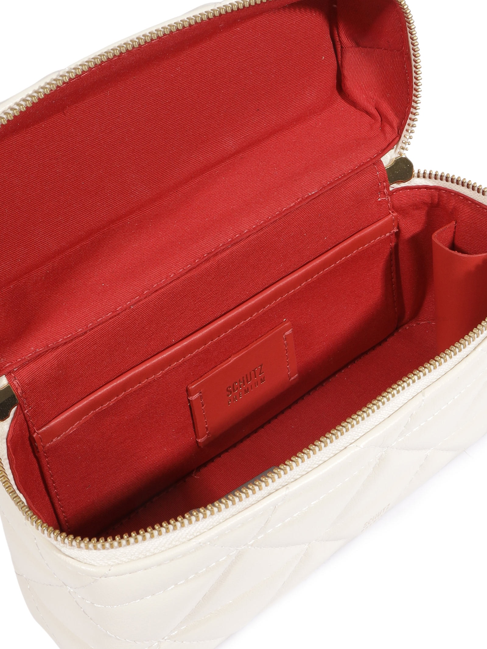Bolsa Feminina Satchel Vanity Média Couro Branco Schutz