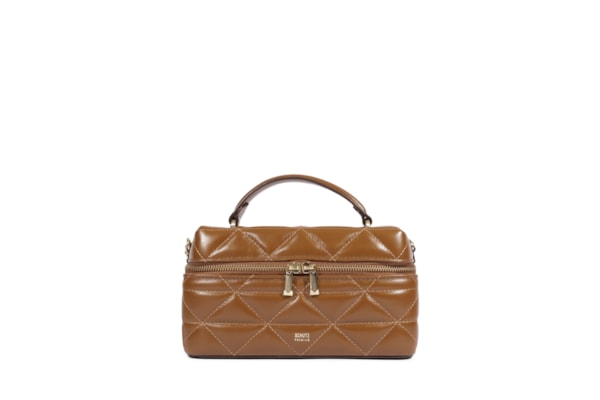 Bolsa Feminina Satchel Vanity Média Couro - Marrom