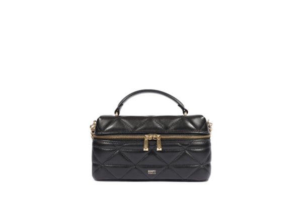 Bolsa Feminina Satchel Vanity Média Couro - Preto