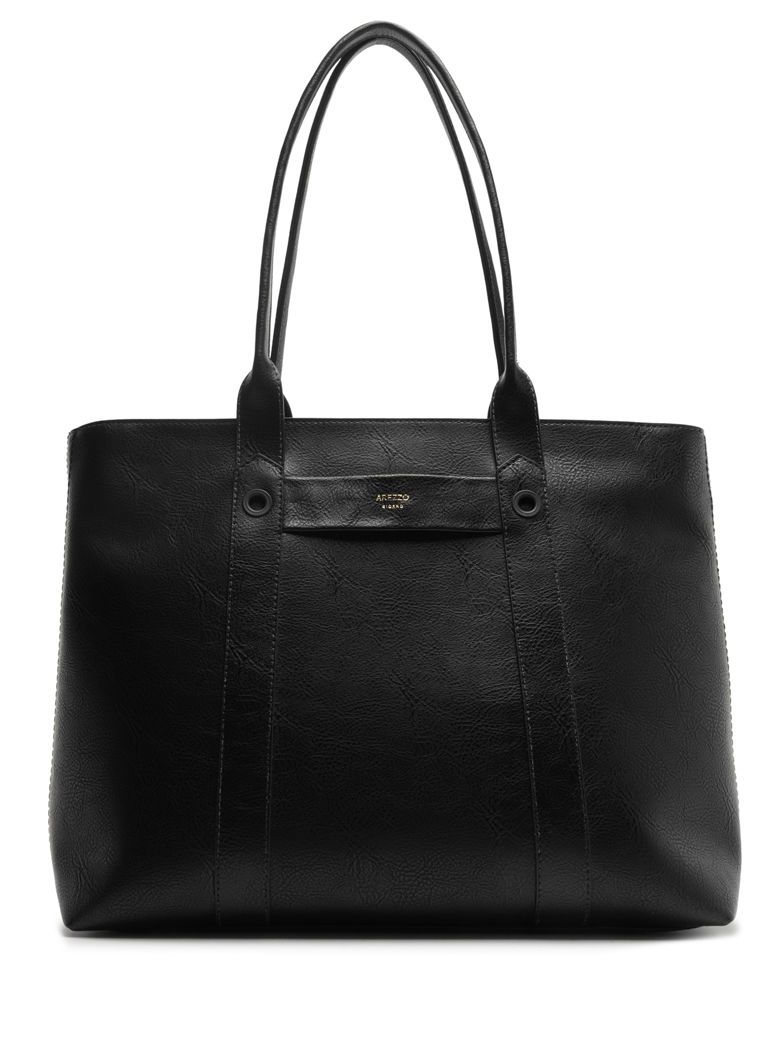 Bolsa Feminina Shopping Bag Eco Cabedal Rus Preto Arezzo