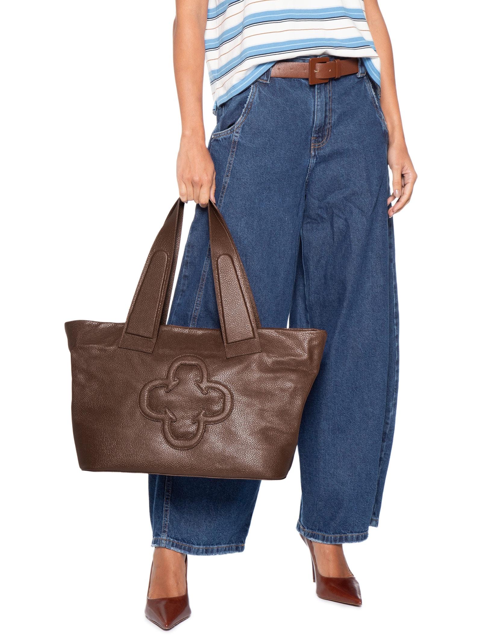 Bolsa Feminina Shopping Bag Relax Marrom Capodarte