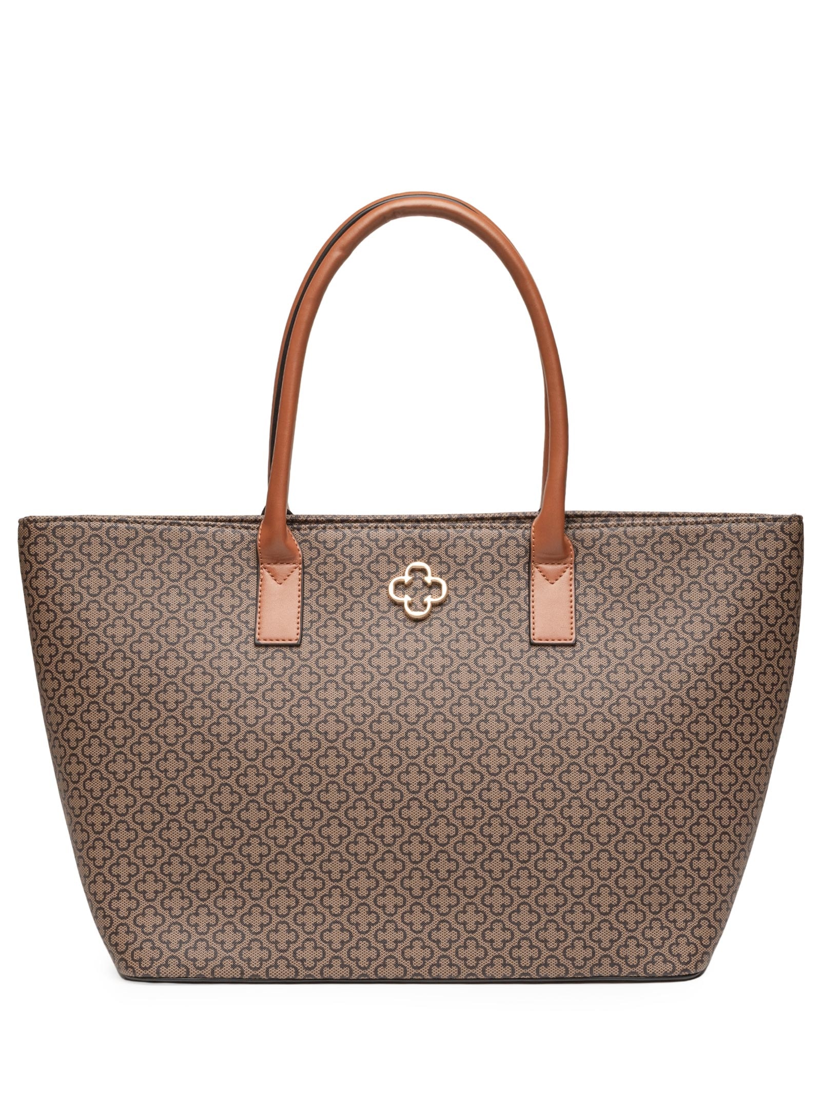 Bolsa Feminina Shopping Bag Soft Monograma Marrom Capodarte