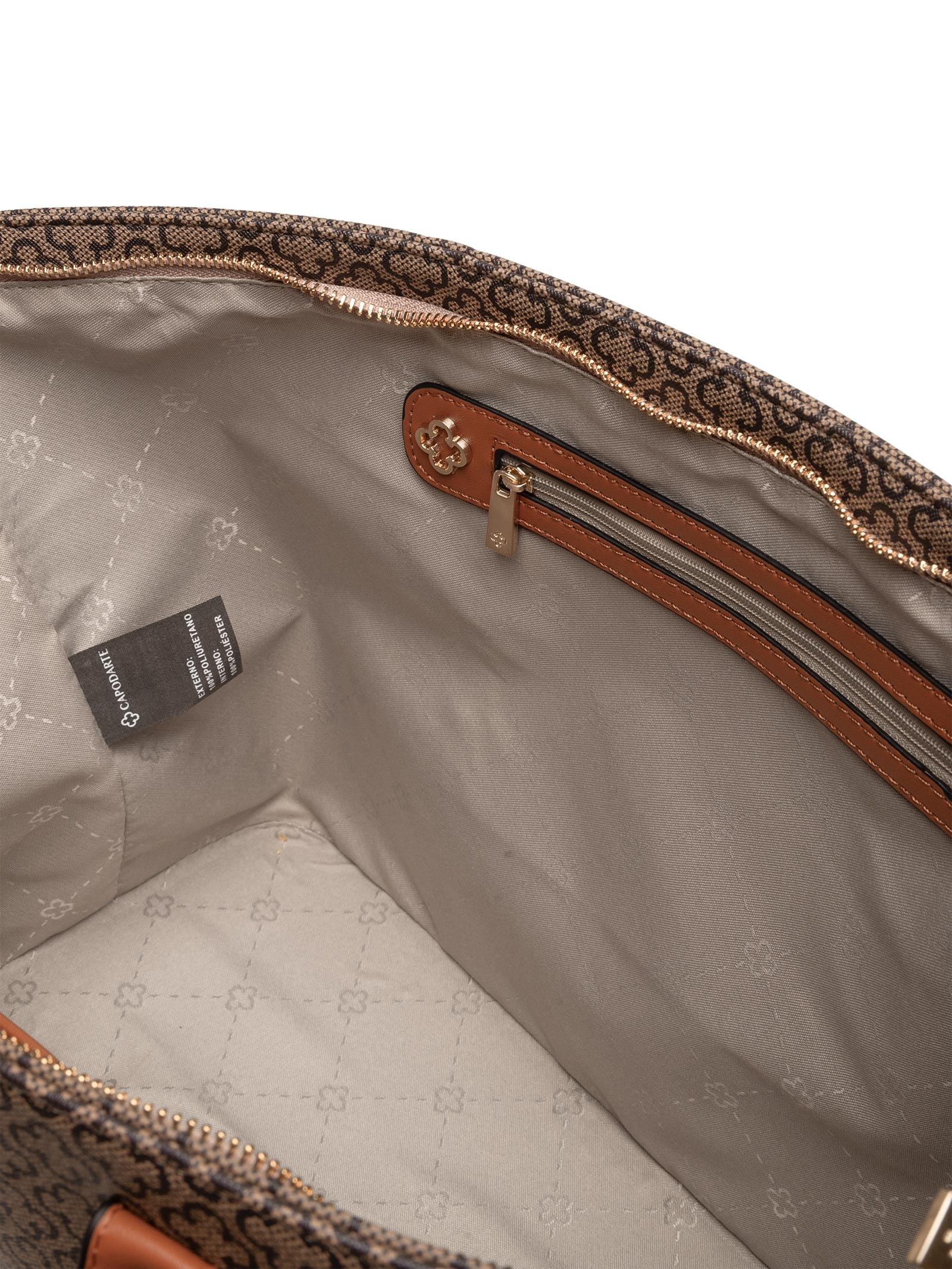 Bolsa Feminina Shopping Bag Soft Monograma Marrom Capodarte