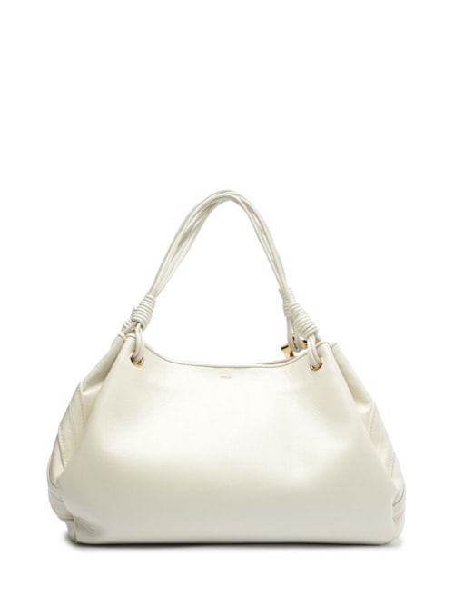 Bolsa Feminina Shopping Couro Grande Costuras – Branco