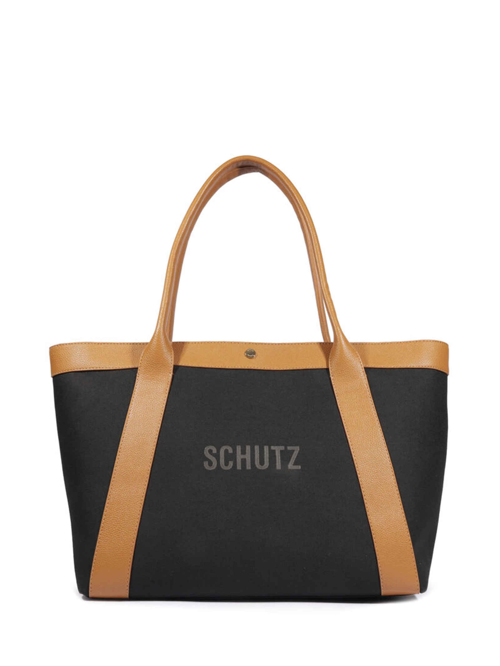 Bolsa Feminina Shopping Couro Lona Preto Schutz