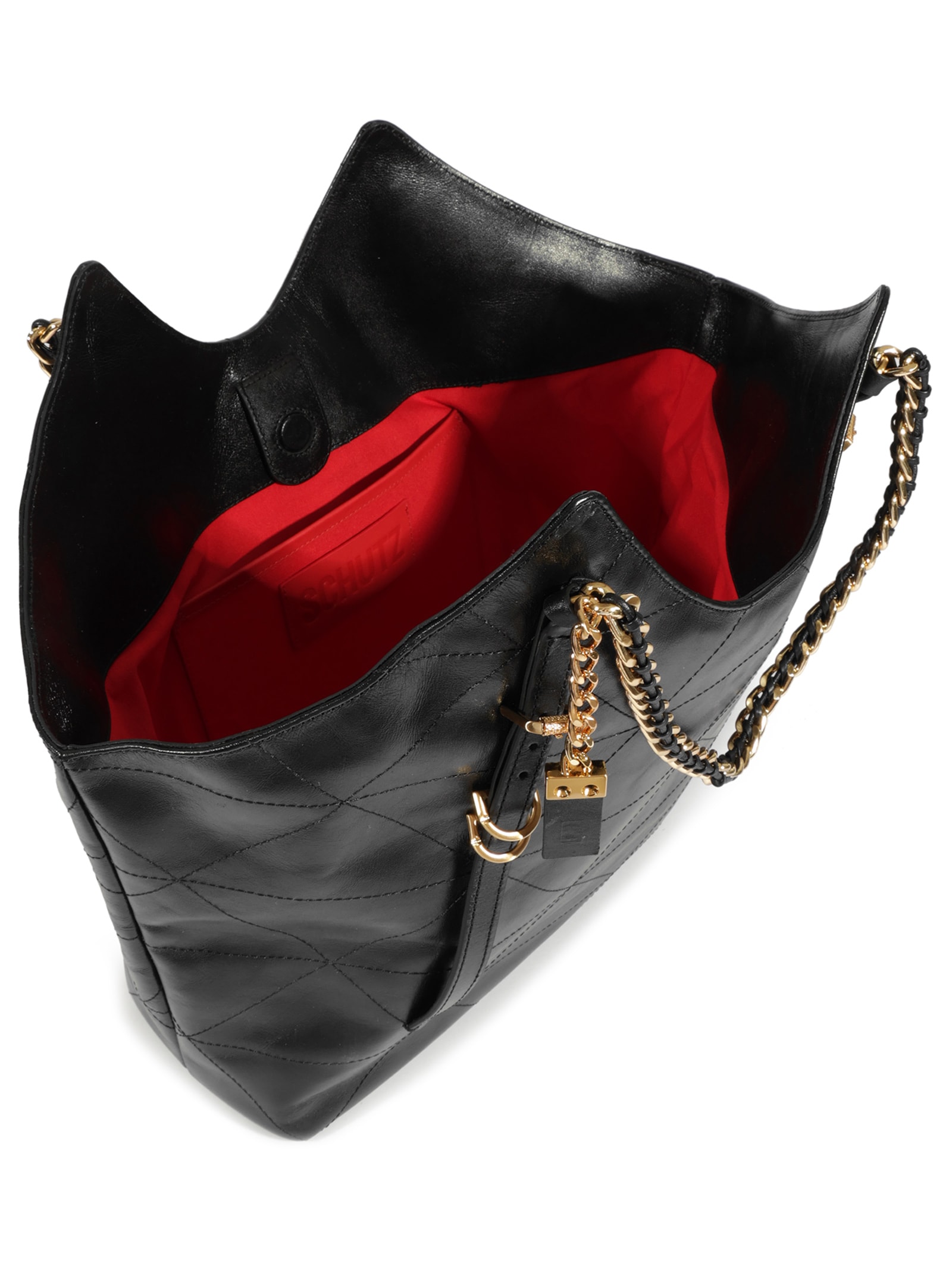 Bolsa Feminina Shopping Couro Preto Schutz