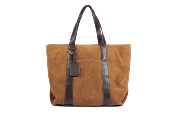 Bolsa Feminina Shopping Drew Suede Grande Couro - Marrom