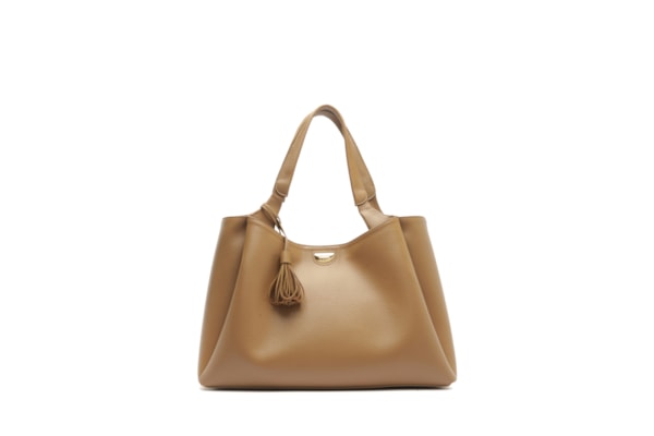 Bolsa Feminina Shopping Grande Franja - Bege