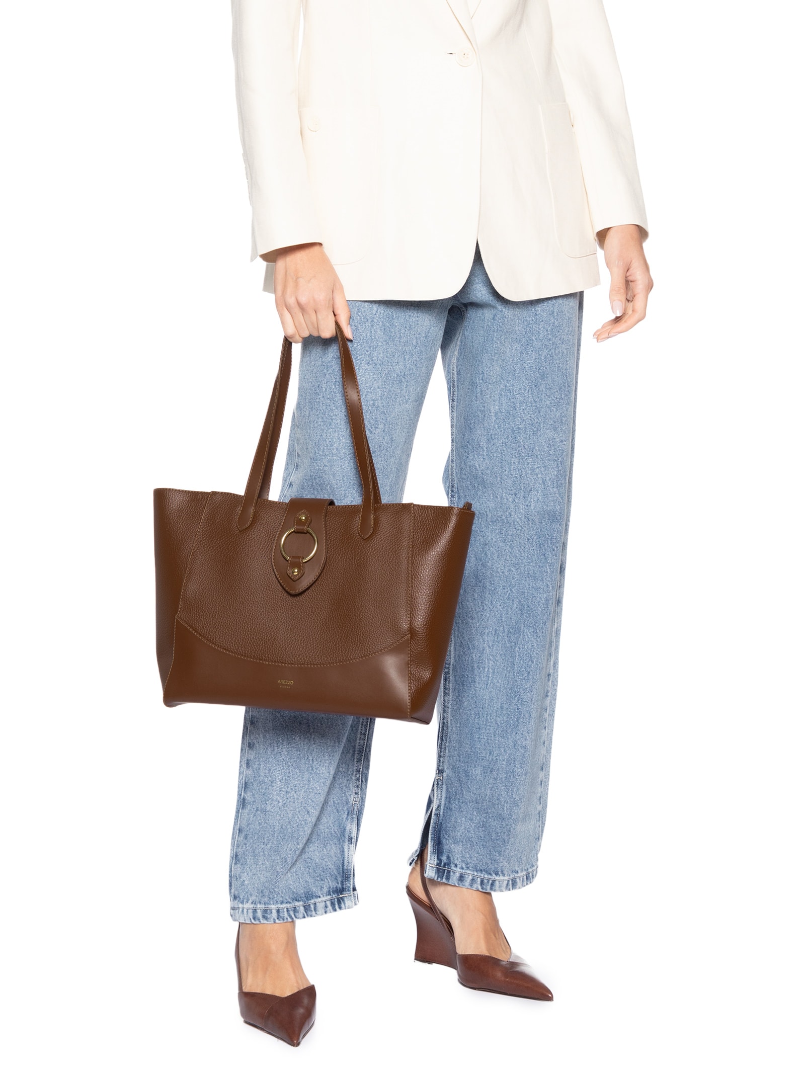 Bolsa Feminina Shopping Grande Marrom Arezzo