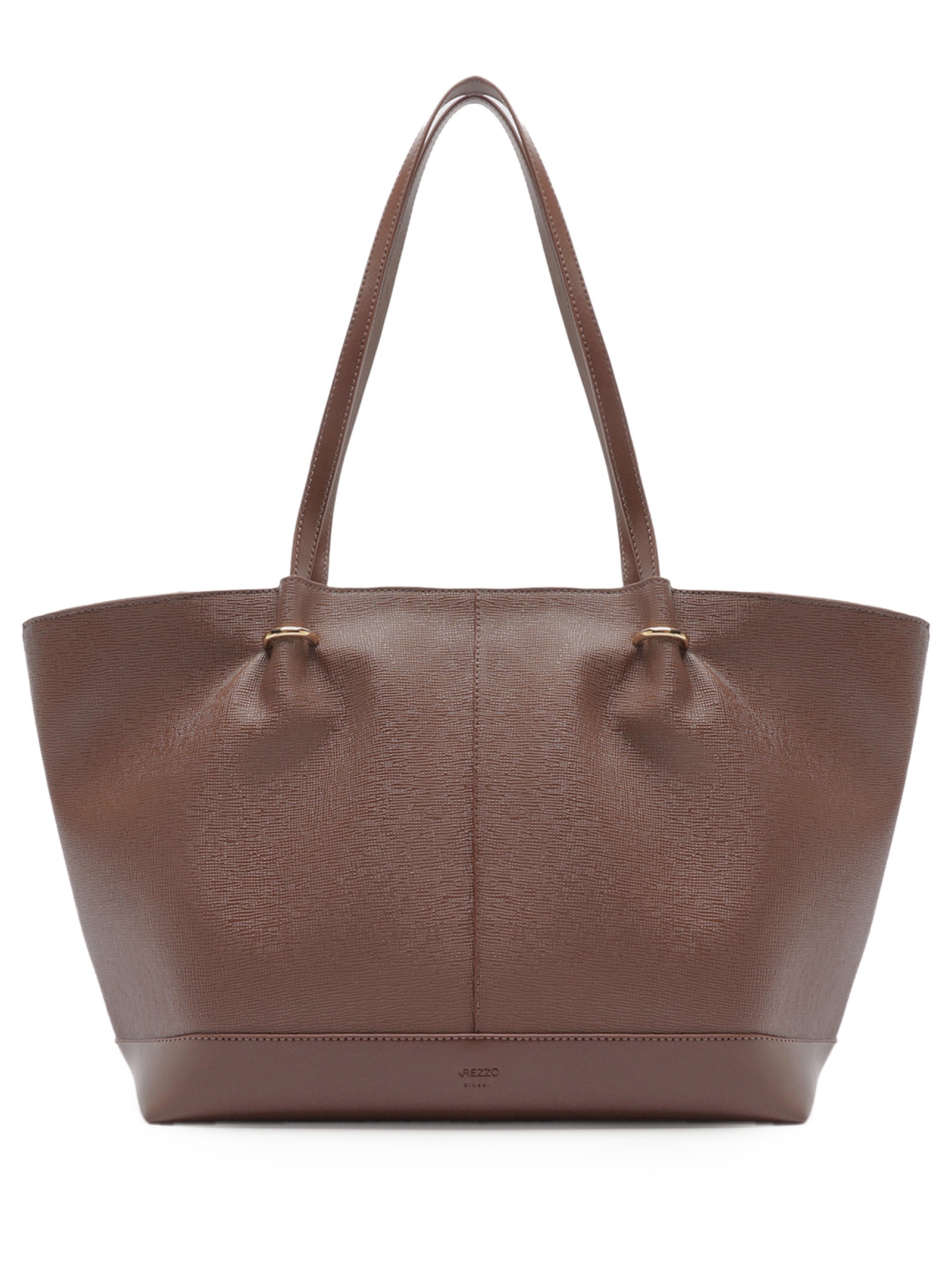 Bolsa Feminina Shopping Grande Metais Dourados Marrom Arezzo