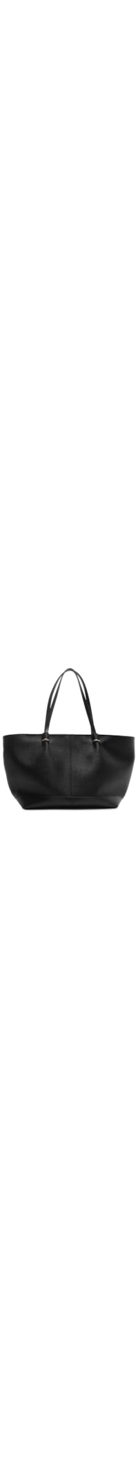 Bolsa Feminina Shopping Grande Metais Dourados - Preto