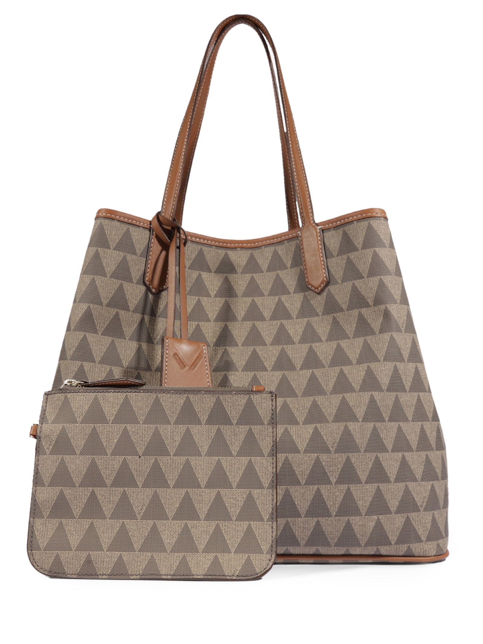 Bolsa Feminina Shopping Grande New Triangle Marrom Schutz