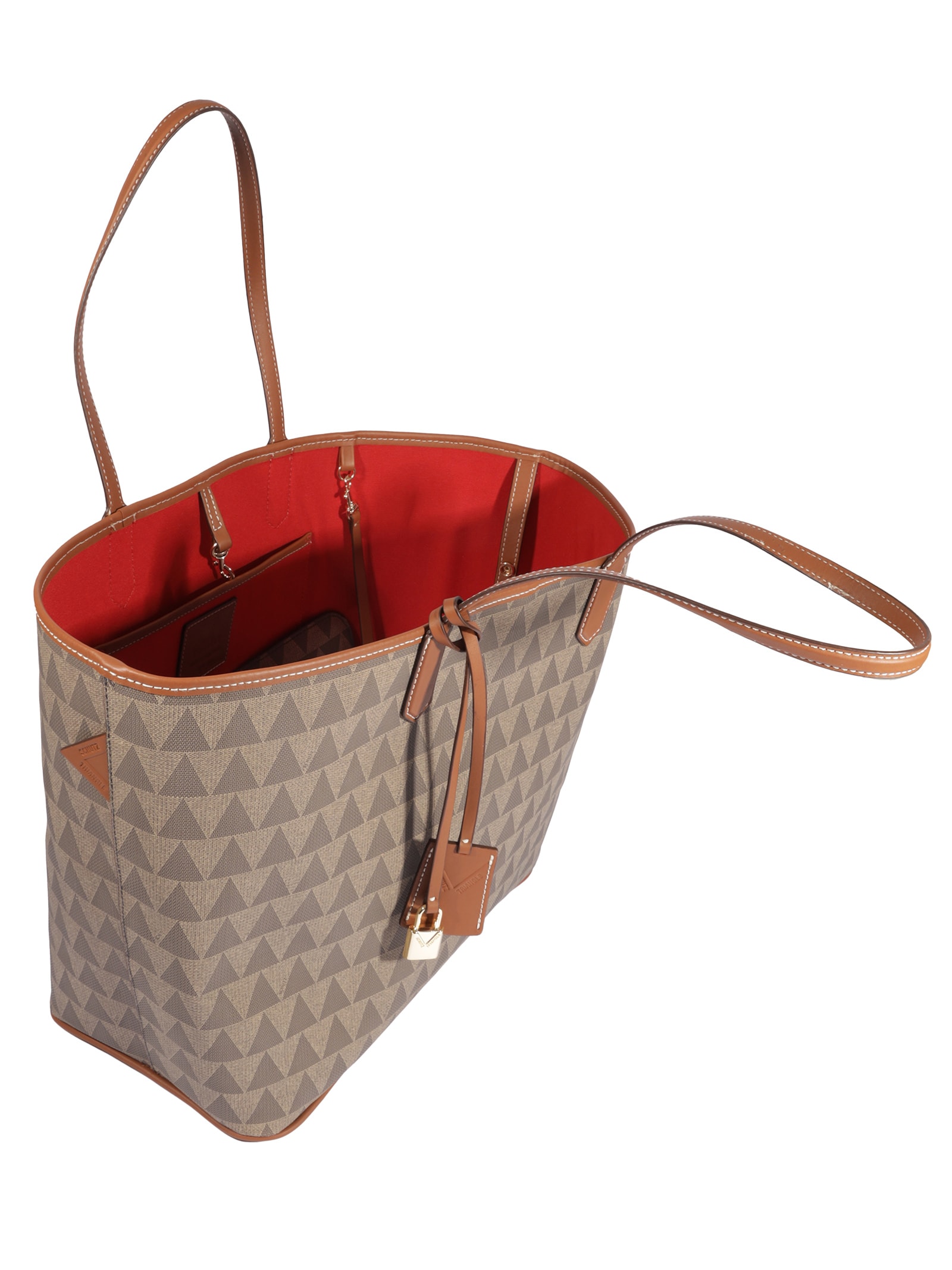 Bolsa Feminina Shopping Grande New Triangle Marrom Schutz