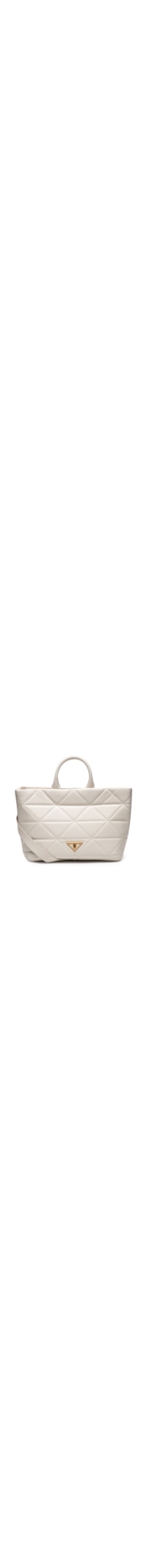 Bolsa Feminina Shopping Grande Poppy Couro - Off White