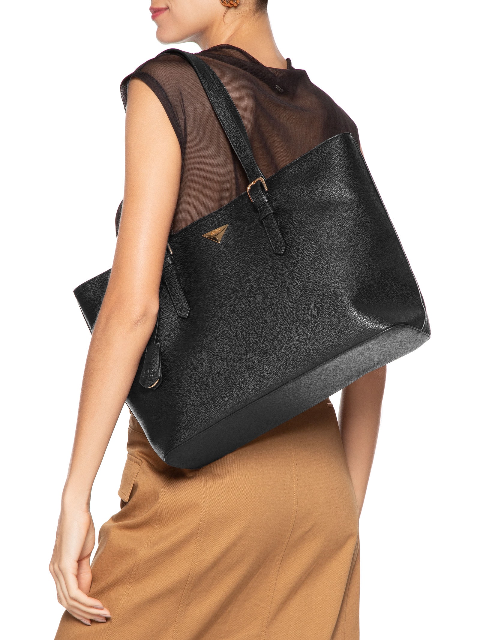 Bolsa Feminina Shopping Grande Preto Schutz