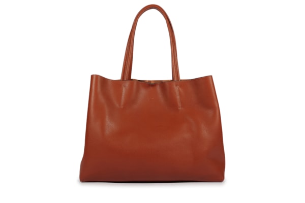 Bolsa Feminina Shopping Liah Couro - Marrom