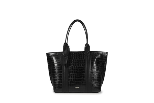 Bolsa Feminina Shopping Nay Croco - Preto
