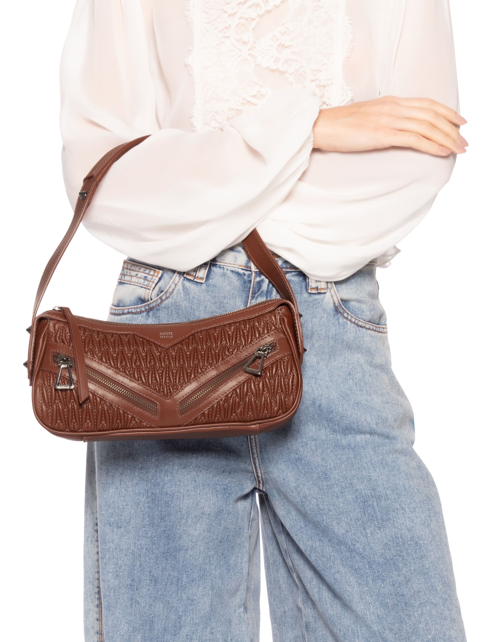 Bolsa Feminina Shoulder Bag Marrom Schutz