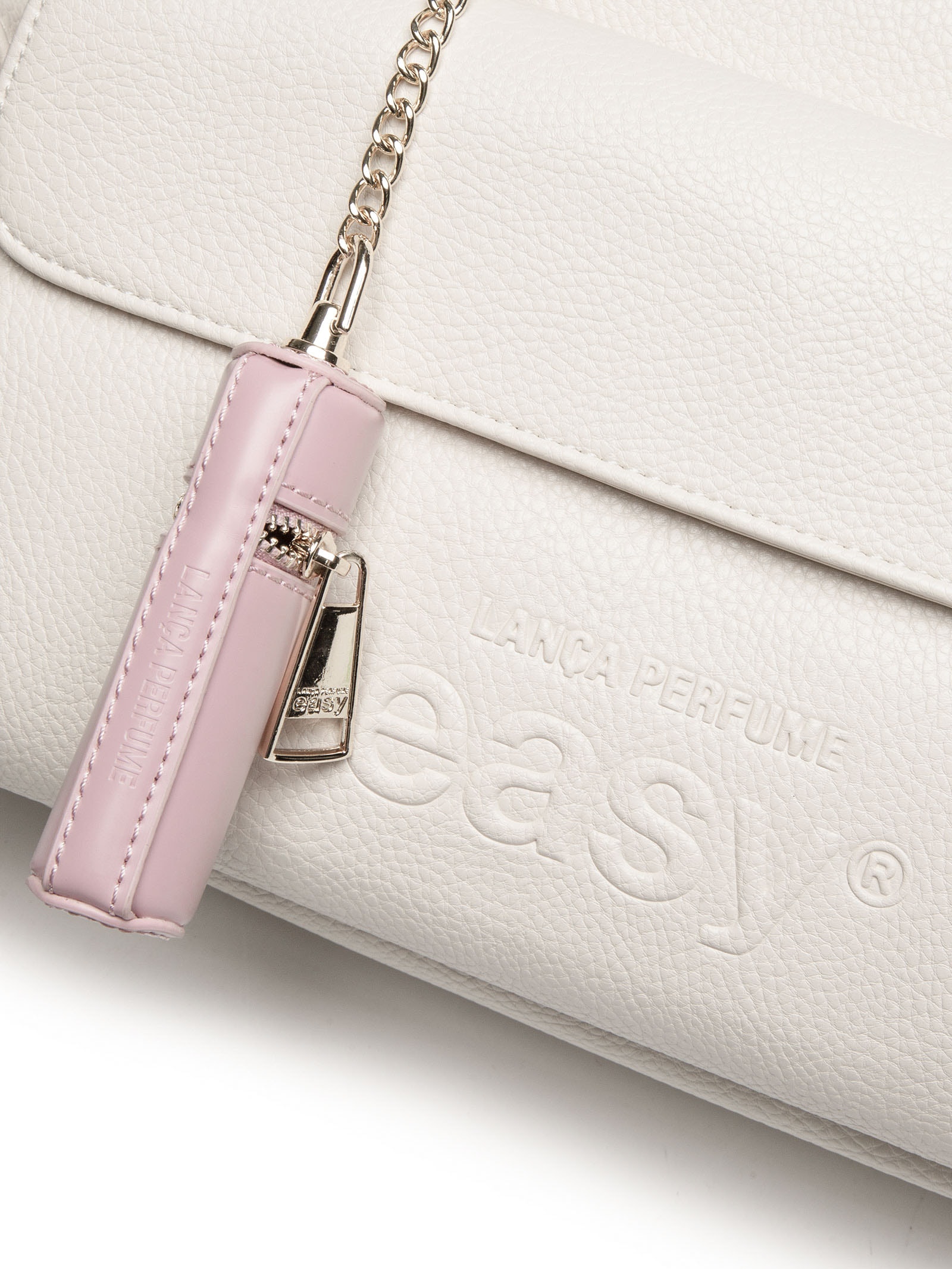 Bolsa Feminina Shoulder Bolsos E Porta Batom Branco Lança Perfume