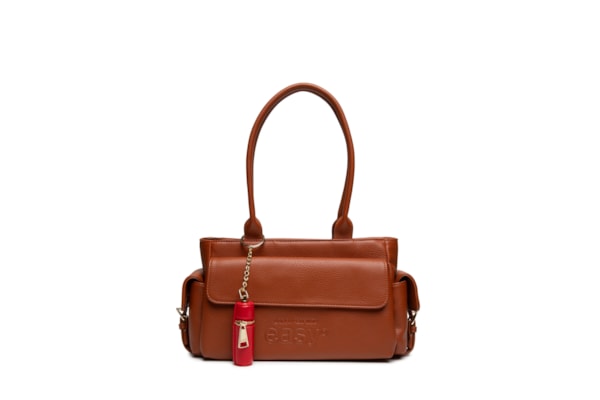 Bolsa Feminina Shoulder Bolsos E Porta Batom - Marrom