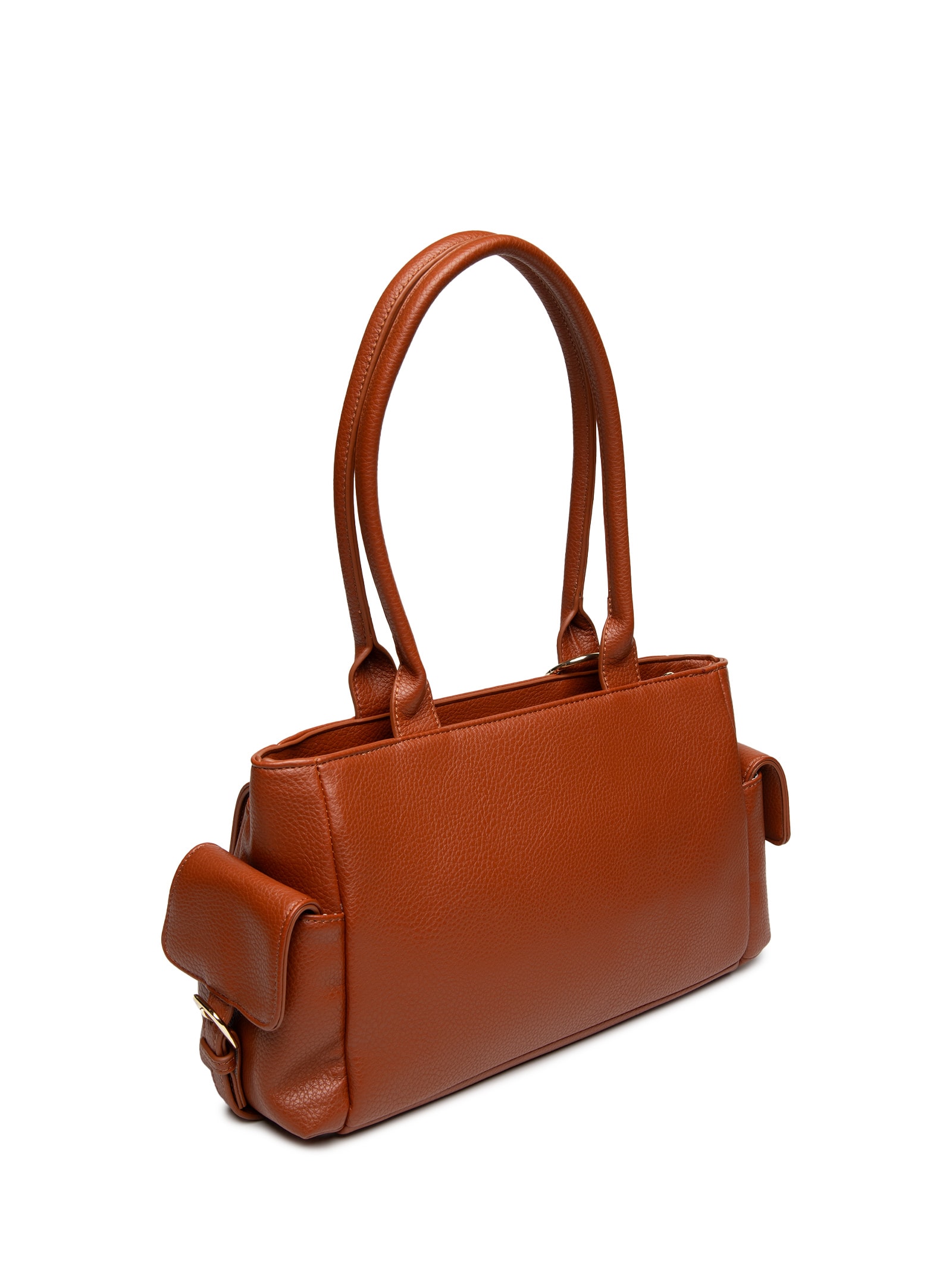 Bolsa Feminina Shoulder Bolsos E Porta Batom Marrom Lança Perfume