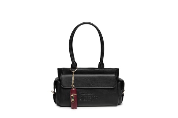 Bolsa Feminina Shoulder Bolsos E Porta Batom - Preto