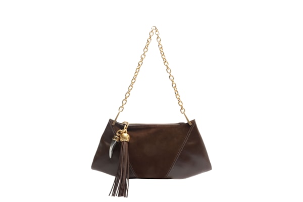 Bolsa Feminina Shoulder Couro Média Corrente - Marrom