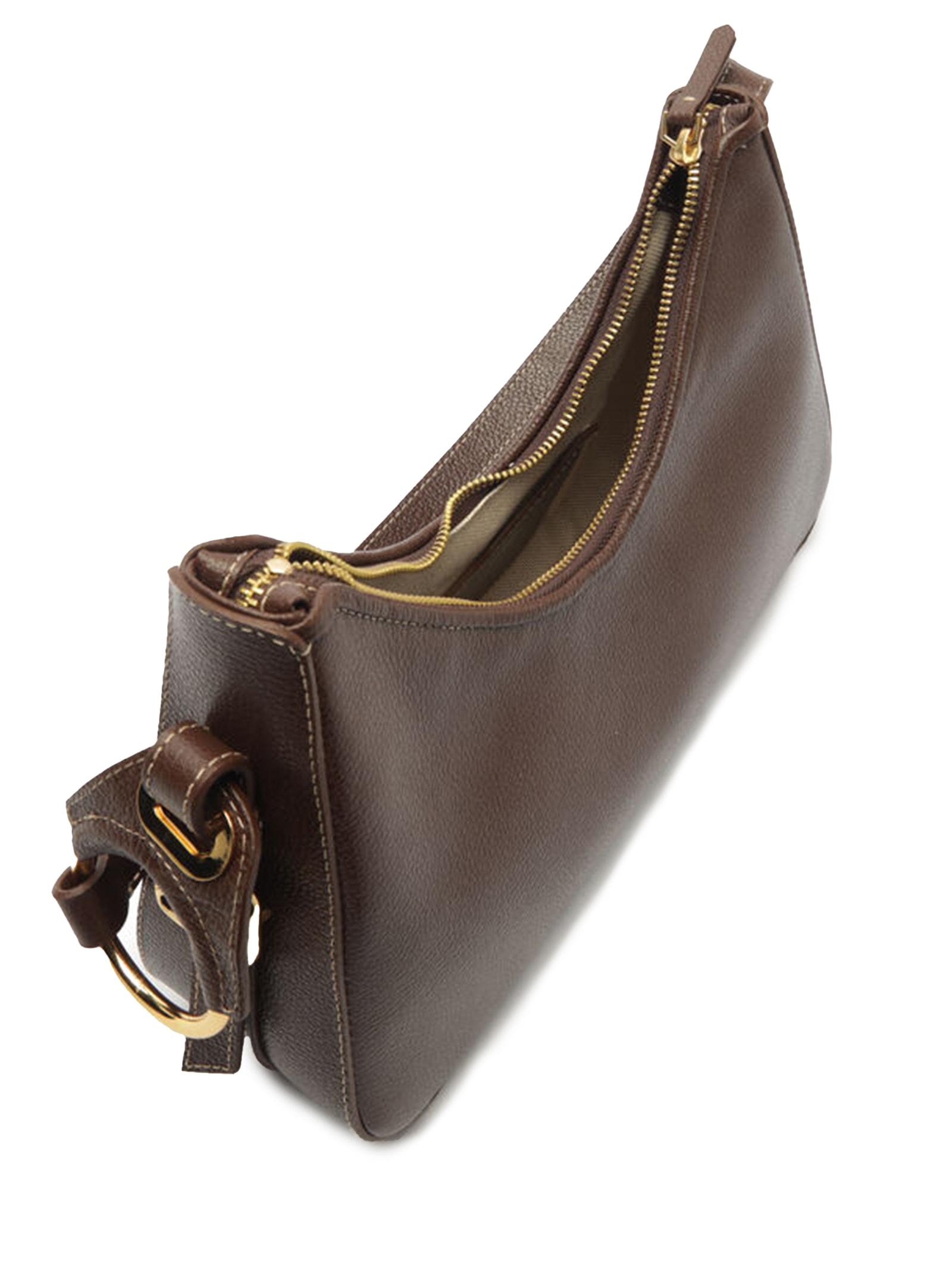 Bolsa Feminina Shoulder Couro Média Metais Marrom Arezzo + Lenny Niemeyer