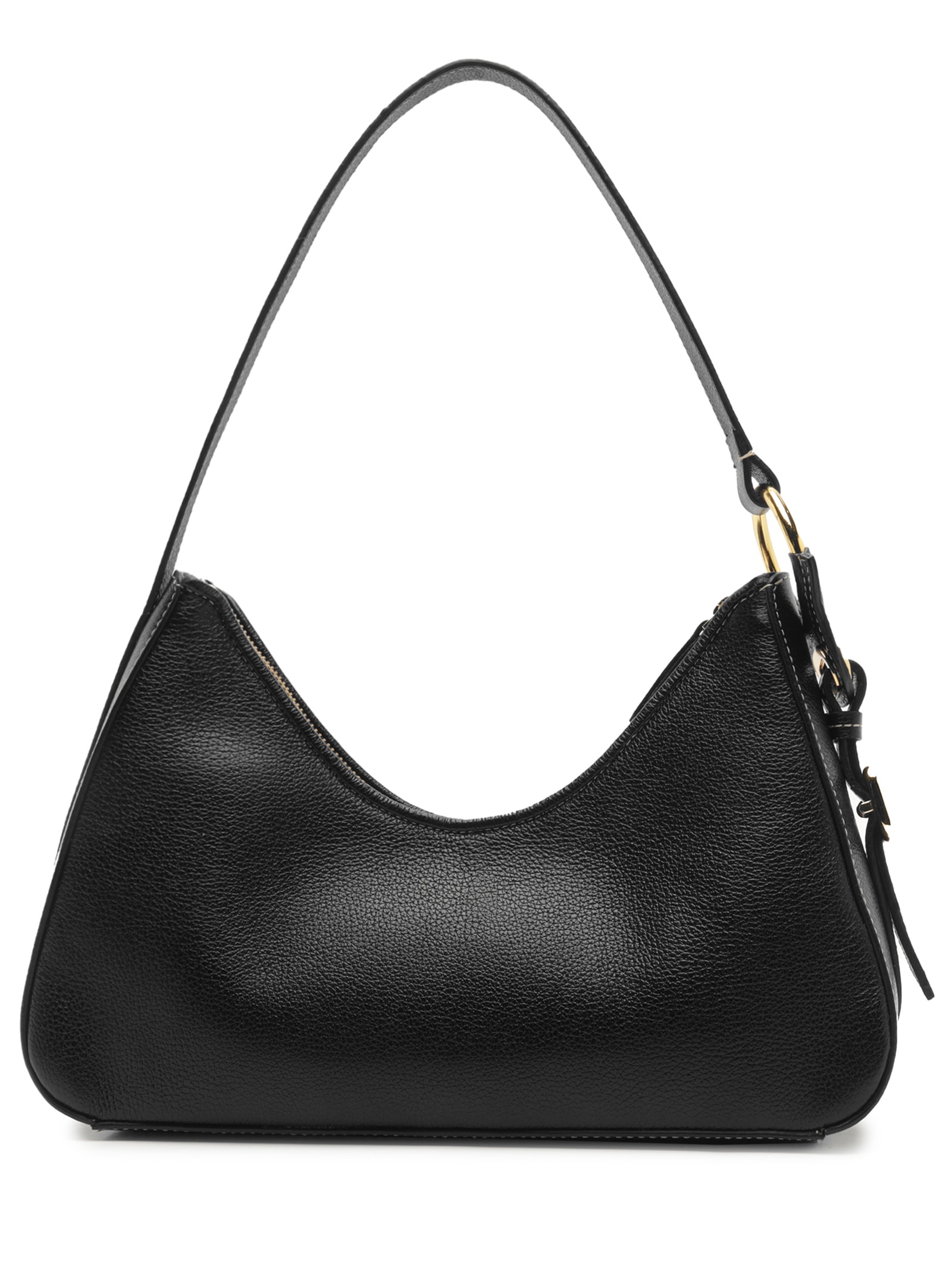 Bolsa Feminina Shoulder Couro Média Metais Preto Arezzo + Lenny Niemeyer